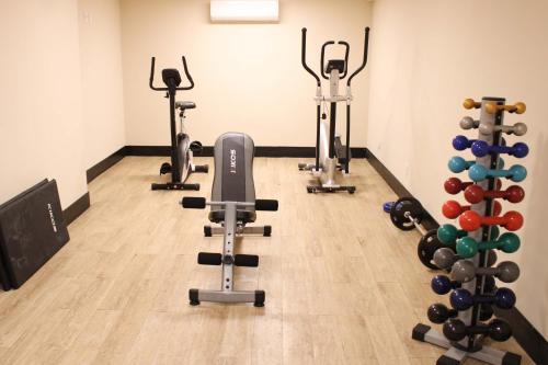 a row of exercise bikes in a gym at Samba Tres Rios in Três Rios