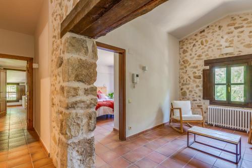 Ruang duduk di Masia Ventanell Luxury villa near Barcelona