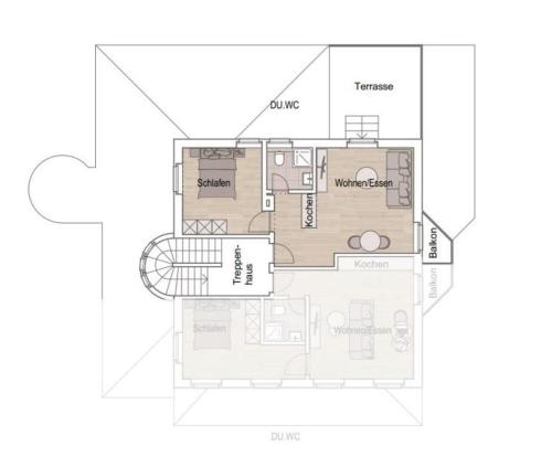 a floor plan of a house at BERG & BERG APARTMENTS - Spiez Self-Check-in in Spiez