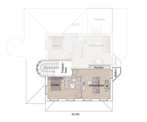 a floor plan of a house at BERG & BERG APARTMENTS - Spiez Self-Check-in in Spiez
