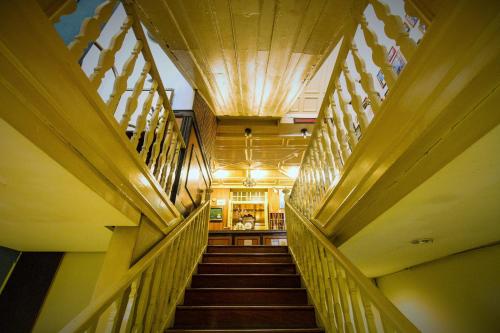 a view of a staircase in a building at Palace Hotel de Caxambu in Caxambu