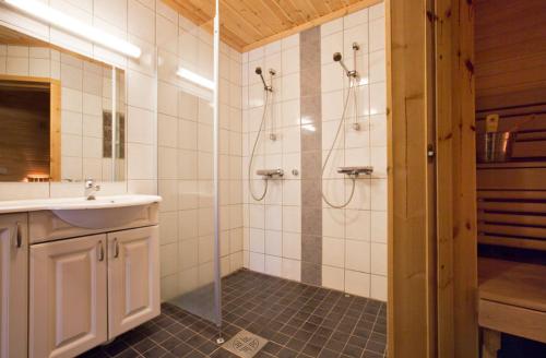Koupelna v ubytování Kotamäki A