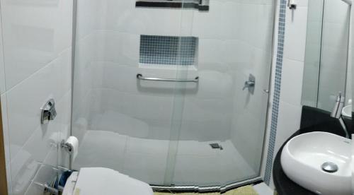 Koupelna v ubytování Hotel Lisbor