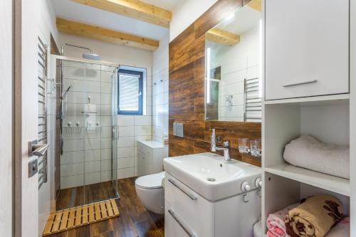 Koupelna v ubytování Ski Chalet Klínovec
