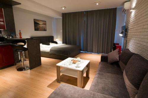 Et opholdsområde på Apartament Diamond