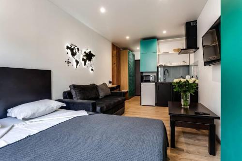 Η κουζίνα ή μικρή κουζίνα στο Apartamenty Lucky
