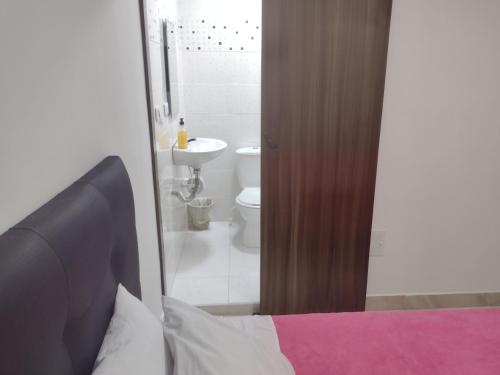 Koupelna v ubytování Hotel Risaralda