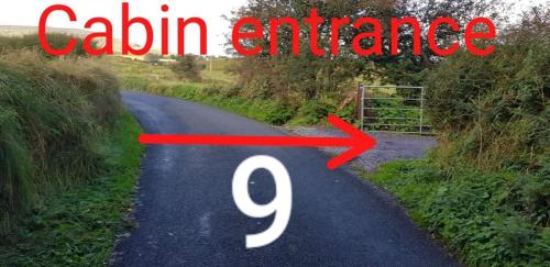 an image of a road with the number at Carrowkeel Cabin in Sligo