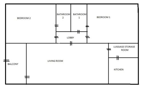 a diagram of a block diagram of a house at CG Apartments in Ikeja
