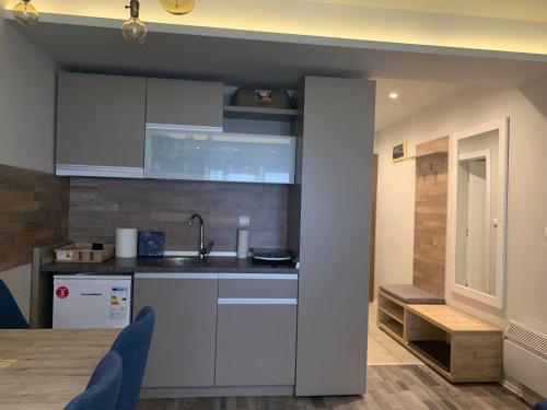 a kitchen with a sink and a counter top at Milmari Premier40 in Kopaonik