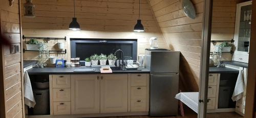 Na Zakręcie - Domek Wiejski tesisinde mutfak veya mini mutfak