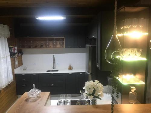 Kuchyň nebo kuchyňský kout v ubytování Espetacular sítio com belíssima paisagem para descansar