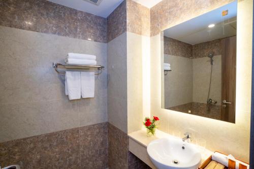 Koupelna v ubytování Navy Hotel Cam Ranh