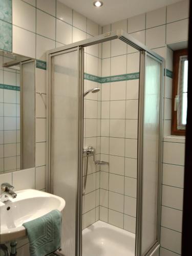 Koupelna v ubytování Gäste- und Seminarhaus Sölkstub'n