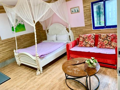 Uma cama ou camas num quarto em Aegean Sea Guest House