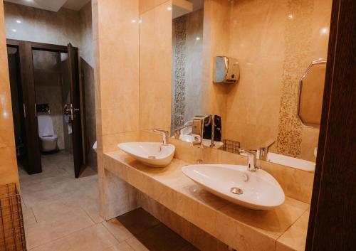 Koupelna v ubytování Hotel Bonaparte