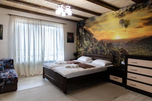 Posteľ alebo postele v izbe v ubytovaní Садиба Кичера Gold