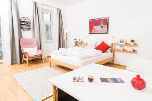 Posezení v ubytování Cozy Apartment Siebenbrunn