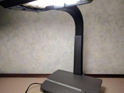 a laptop computer sitting on a desk under a lamp at Hotel Harbour Yokosuka - Vacation STAY 86062 in Yokosuka