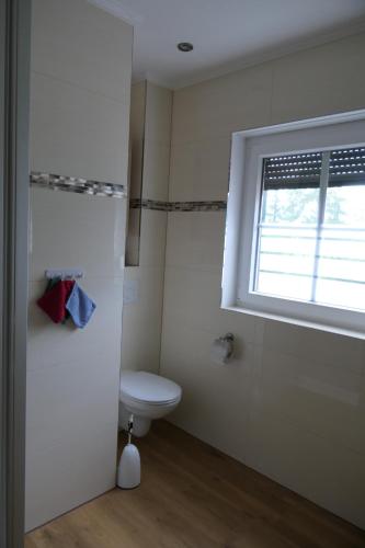 Koupelna v ubytování Ferienwohnung Weideglück