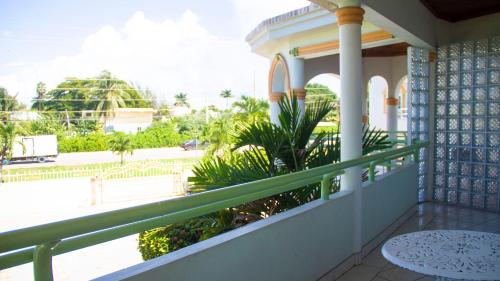 a balcony with a view of a street at Holidays At Holiday Heaven in Runaway Bay