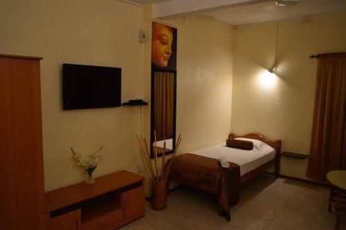 Μια τηλεόραση ή/και κέντρο ψυχαγωγίας στο Bluestar Appartement 3, centre de Grand Baie