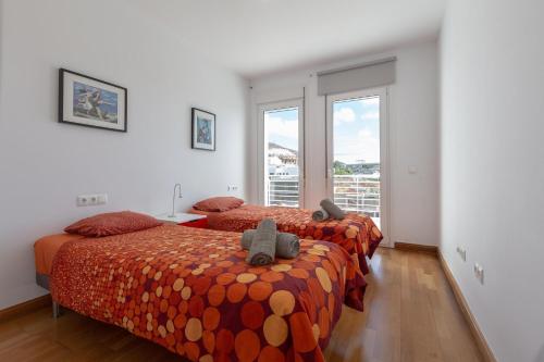 Posteľ alebo postele v izbe v ubytovaní Nice apartment with a sunny terrace