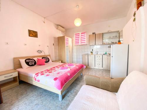 Kuchyň nebo kuchyňský kout v ubytování Apartments Ostrog
