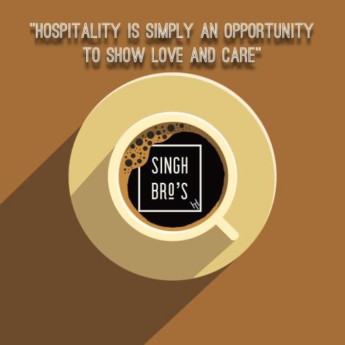 a cup of coffee with the words honesty is simply an opportunity to show love at Singh Brothers in Adams Peak