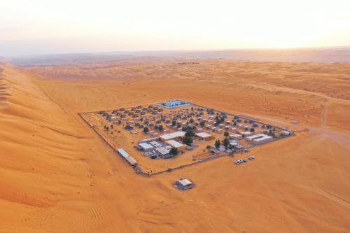 a desert area with a lot of dirt and sand at Arabian Oryx Camp in Shāhiq