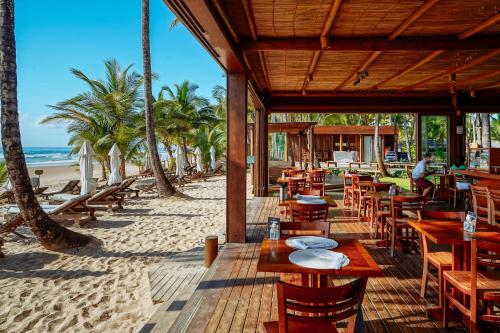 En strand i nærheden af pensionatet