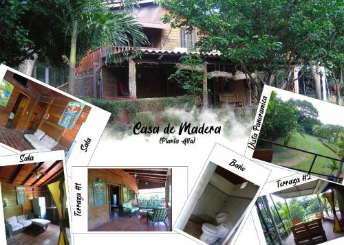 a collage of photos of a house at Hostal Villas Mexico in San Juan del Sur