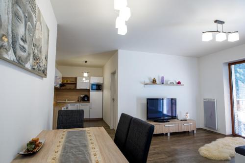 Kuchyň nebo kuchyňský kout v ubytování apartmán ADAM Bystrá Tále