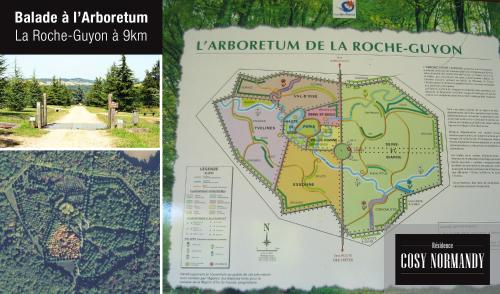 a map of the trails at the park at Cosy Normandy - 02 in Bois-Jérôme-Saint-Ouen