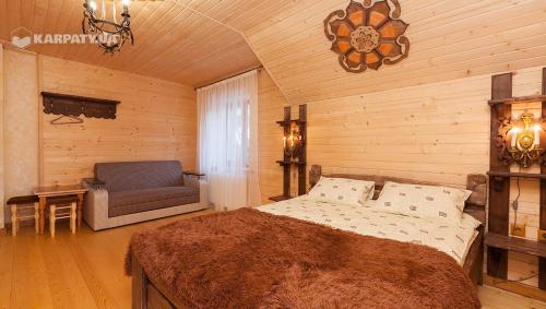 Giường trong phòng chung tại VIP-Котедж-Nazarko