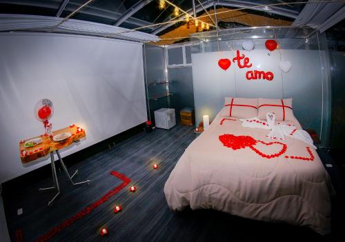 Postel nebo postele na pokoji v ubytování Glamping Cristal