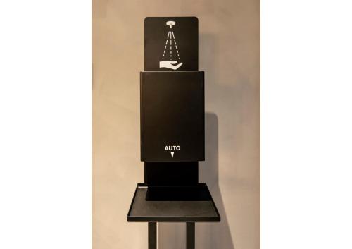 a stand for a amd computer on a table at Hotel Ten to Ten in Sapporo
