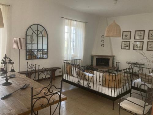 Posezení v ubytování La Villa de I Casali del Troscio