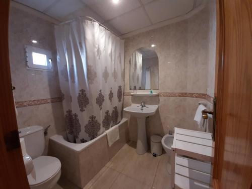 Koupelna v ubytování Hostal El Retiro
