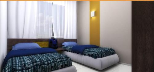 Łóżko lub łóżka w pokoju w obiekcie Solar das Águas Park Resort Olímpia