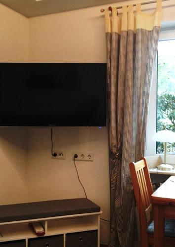 Televisyen dan/atau pusat hiburan di Ferienwohnung Katzer