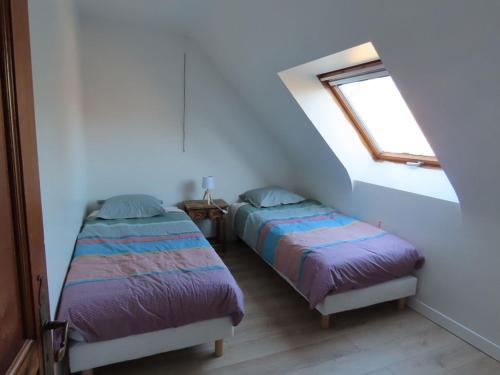 Posteľ alebo postele v izbe v ubytovaní Gîte du Marais