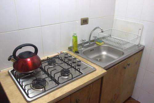 Kuchyň nebo kuchyňský kout v ubytování El Refugio de la Cuenca