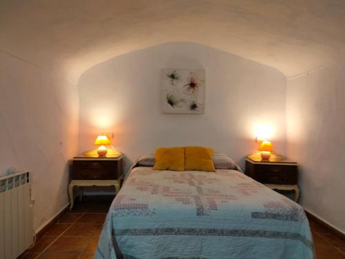 Posteľ alebo postele v izbe v ubytovaní Casa Cueva Salamandra