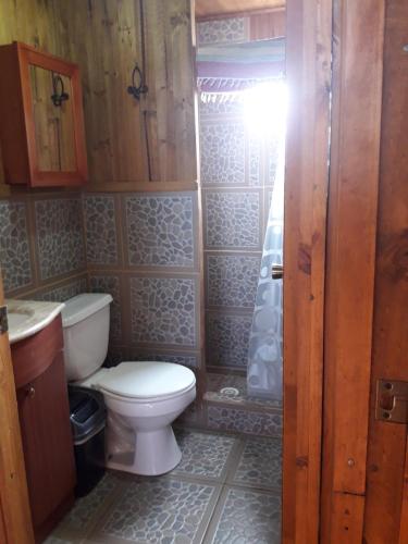 Ванная комната в Dos Oregones Caburgua