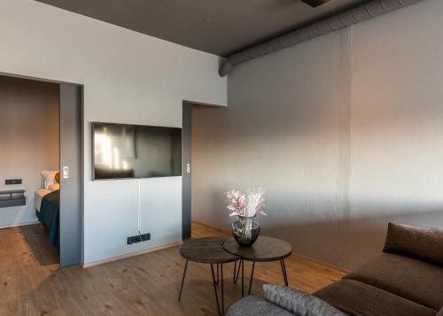 Coin salon dans l'établissement AK Rentals, with hot tubs