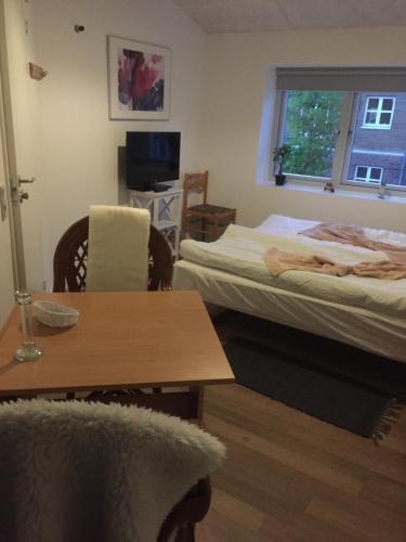 Postel nebo postele na pokoji v ubytování Bramming city privat gæstehus