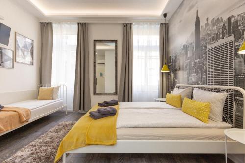 Voodi või voodid majutusasutuse Budapest Holidays Harmony toas