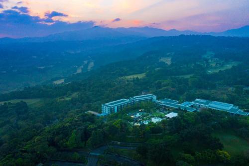 an aerial view of a resort in the mountains at Royal Tulip Gunung Geulis Resort and Golf in Bogor