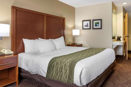 Gulta vai gultas numurā naktsmītnē Comfort Inn Okemos - East Lansing